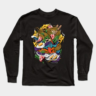 Japanese food illustration Long Sleeve T-Shirt